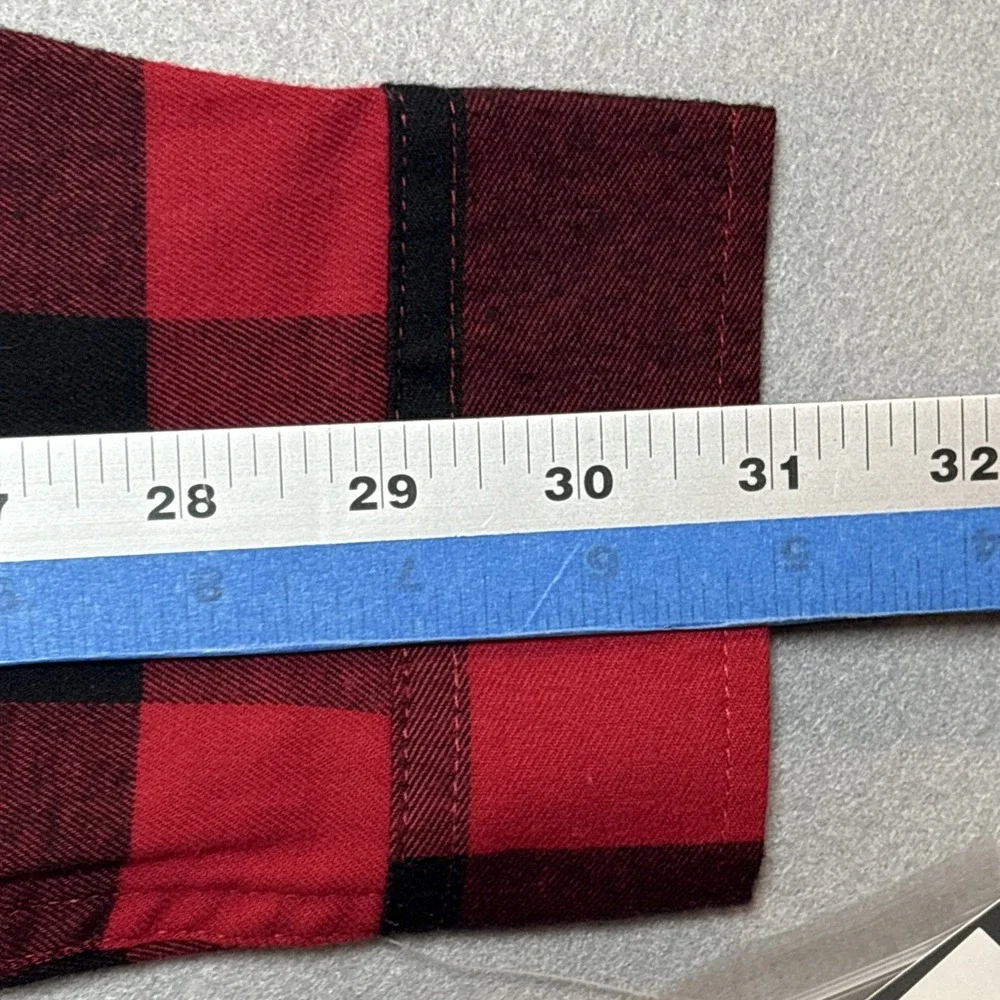 Eddie Bauer Buffalo Plaid Red Check Classic Fit Button Up Top Women Size M NWT - Picture 8 of 9